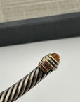 David Yurman 14k Gold Sterling Silver Citrine Cable Classics 5mm Bracelet