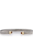 David Yurman 14k Gold Sterling Silver Citrine Cable Classics 5mm Bracelet