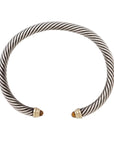 David Yurman 14k Gold Sterling Silver Citrine Cable Classics 5mm Bracelet
