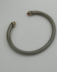 David Yurman 14k Gold Sterling Silver Citrine Cable Classics 5mm Bracelet