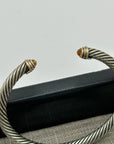 David Yurman 14k Gold Sterling Silver Citrine Cable Classics 5mm Bracelet