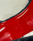 CHRISTIAN LOUBOUTIN Denim Gourmi 100 Heels 35 Blue Gold Shoes