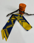 Hermès Les Coupes Tattoo Silk Twilly Scarf