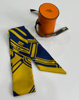 Hermès Les Coupes Tattoo Silk Twilly Scarf