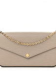 LOUIS VUITTON Epi Felicie Pochette Chain Wallet Galet