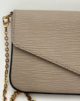 LOUIS VUITTON Epi Felicie Pochette Chain Wallet Galet