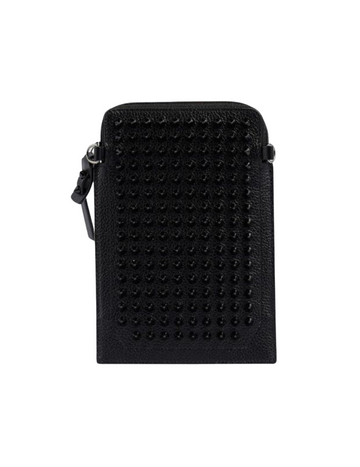 Christian Louboutin Empire Calfskin Spikes Loubilab Clutch Black