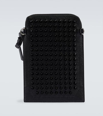 Christian Louboutin Empire Calfskin Spikes Loubilab Clutch Black