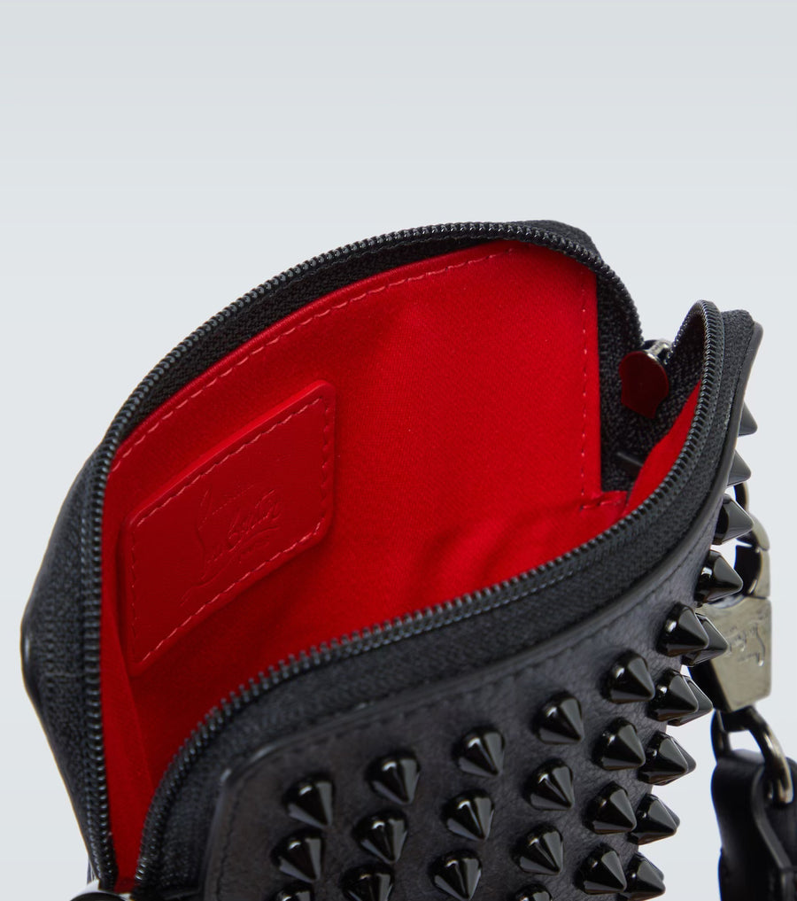 Christian Louboutin Empire Calfskin Spikes Loubilab Clutch Black