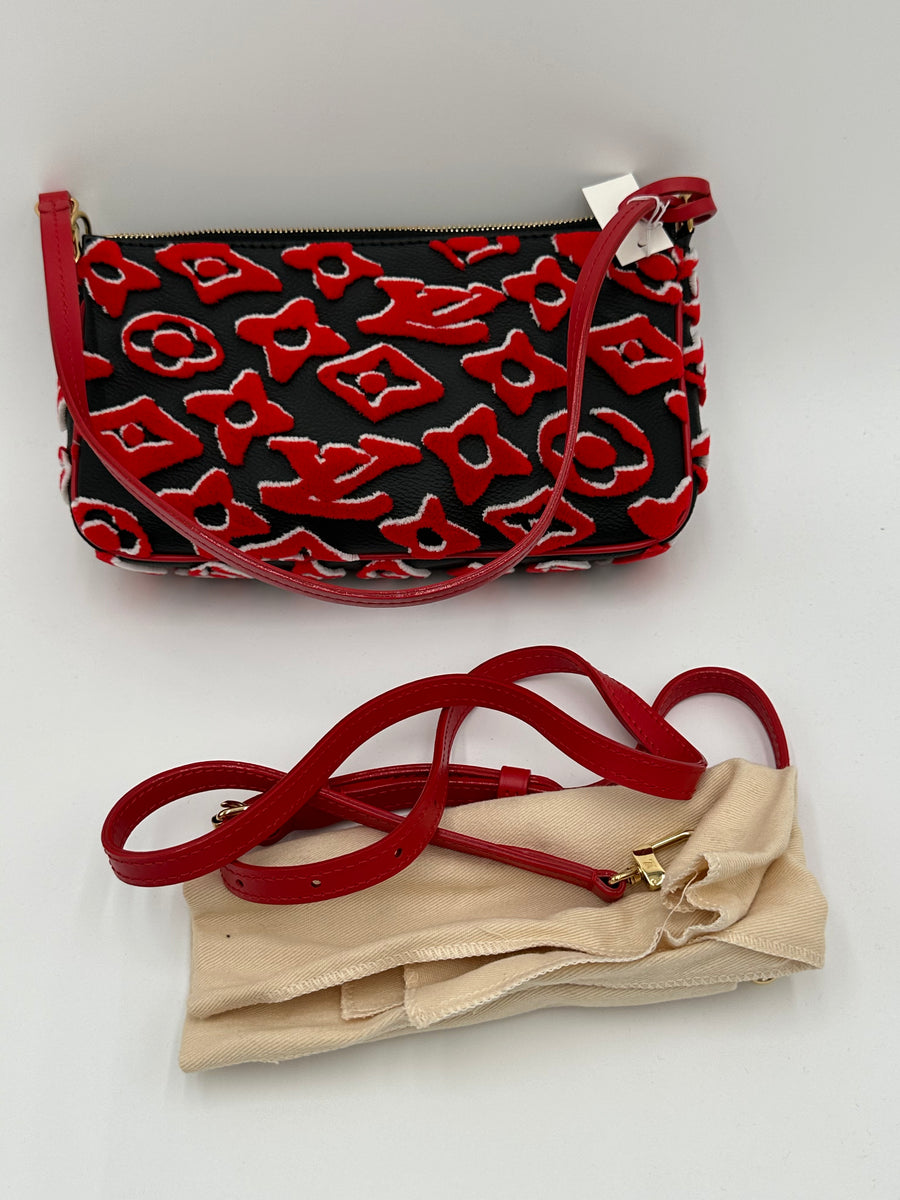 Louis Vuitton Pochette Accessoires NM Limited Edition Urs Fischer Tufted Monogram Canvas