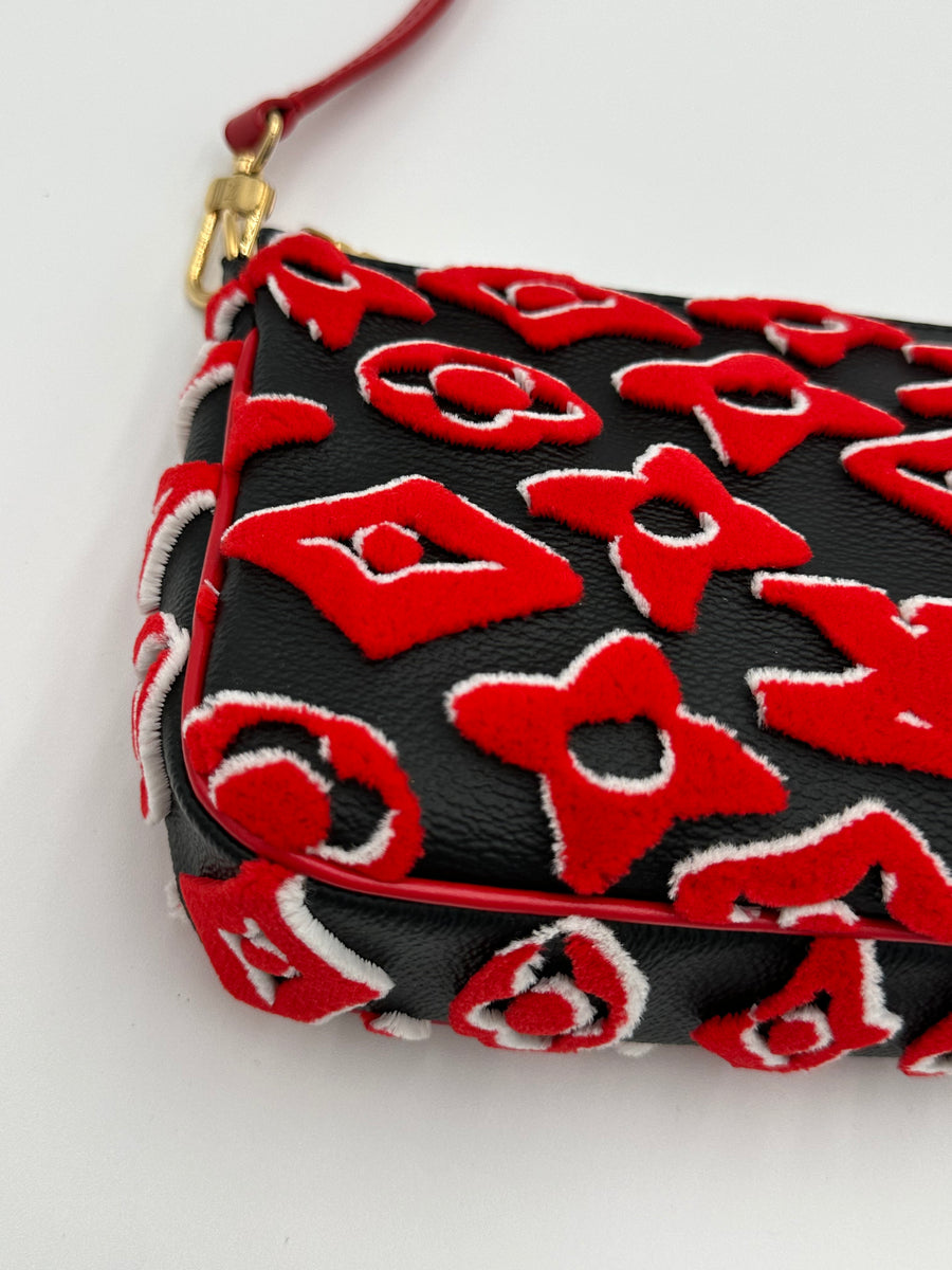 Louis Vuitton Pochette Accessoires NM Limited Edition Urs Fischer Tufted Monogram Canvas