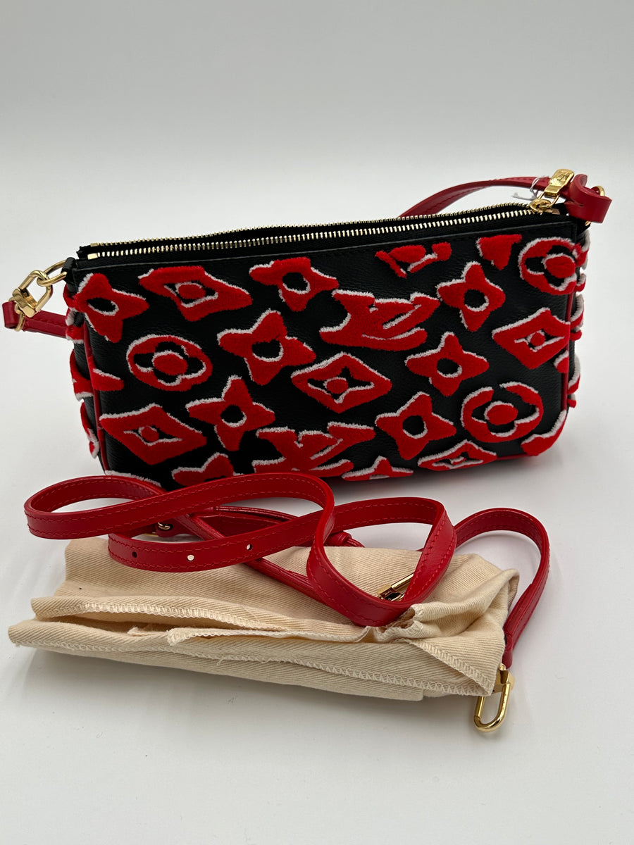 Louis Vuitton Pochette Accessoires NM Limited Edition Urs Fischer Tufted Monogram Canvas