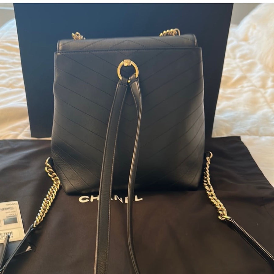 Chanel Coco Chevron Backpack