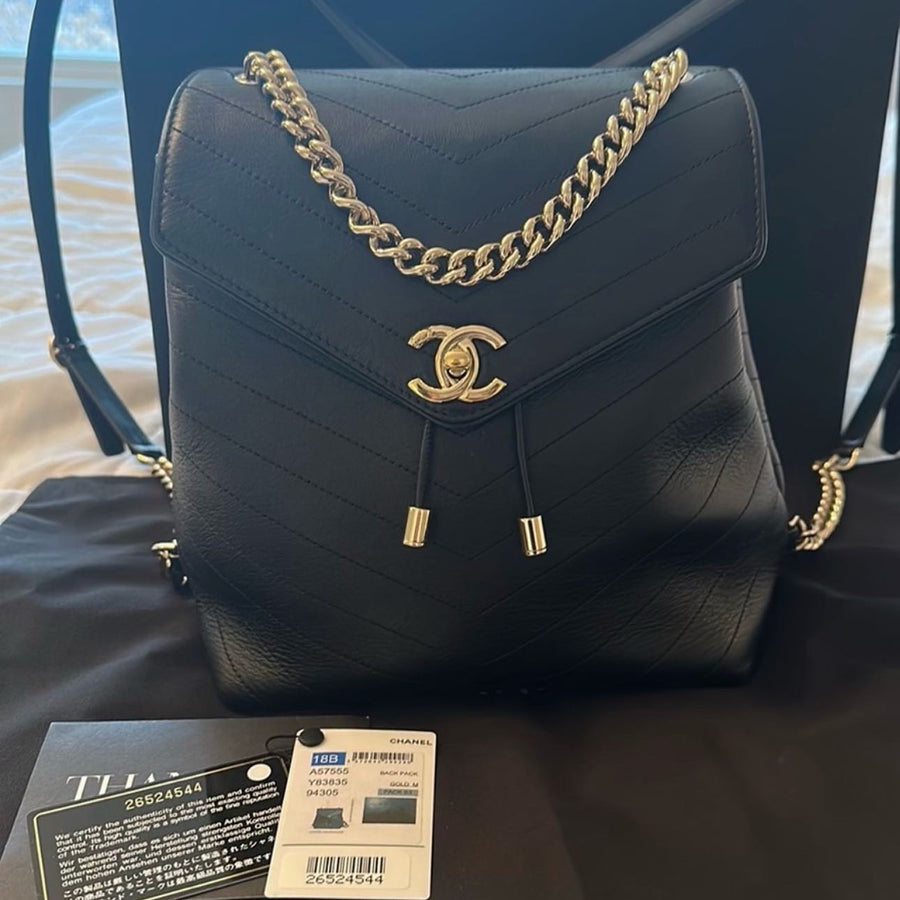 Chanel Coco Chevron Backpack